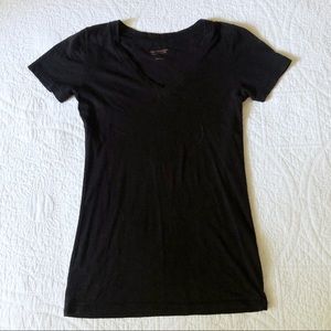 Arizona Jeans Black Burnout Slub V-Neck T-Shirt